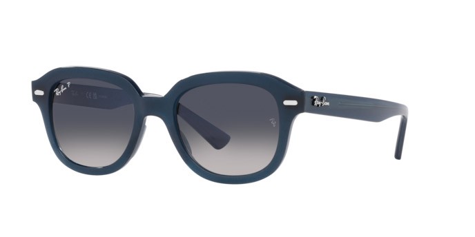 Sonnenbrillen Ray-Ban Erik RB 4398 (667678) farbe blu scuro opalino form quadratisch gläser blu