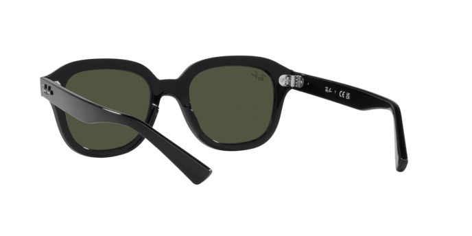 Sunglasses Ray-Ban Erik RB 4398 (901/31) color nero shape square lenses verde