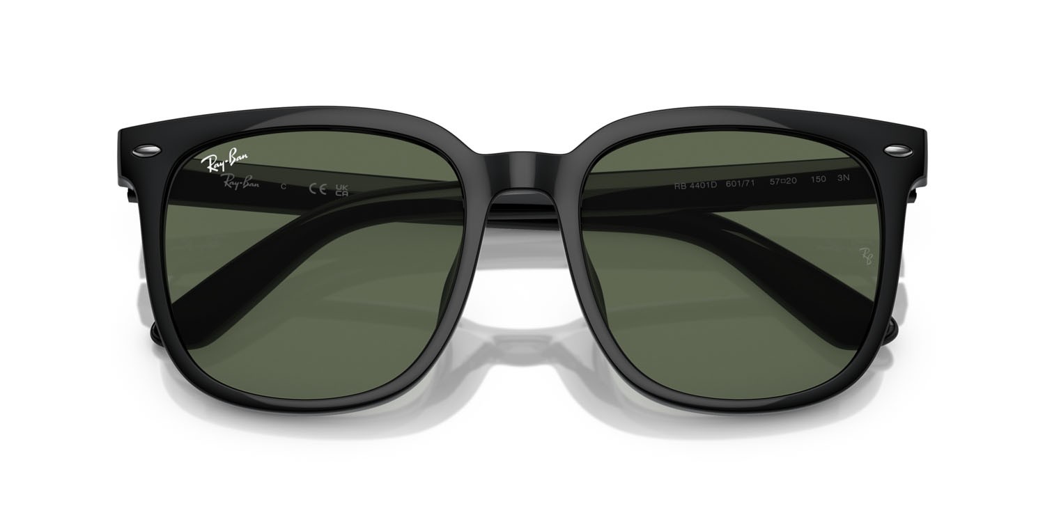 Sonnenbrillen Ray-Ban RB 4401D (601/71) farbe nero form quadratisch gläser verde scuro