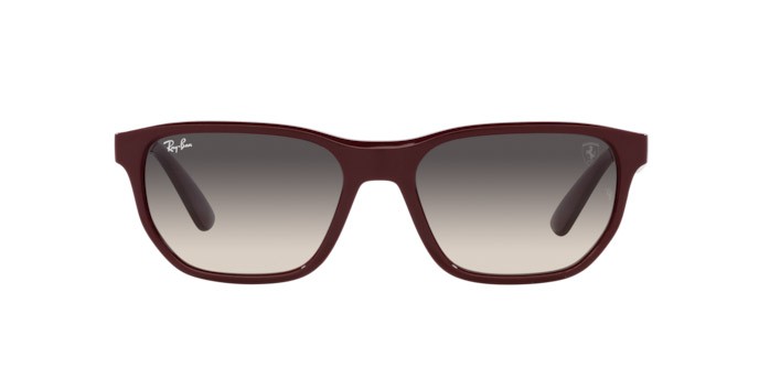 Sonnenbrillen Ray-Ban Scuderia Ferrari RB 4404M (F68511) farbe rosso scuro form unregelmäßig gläser grigio