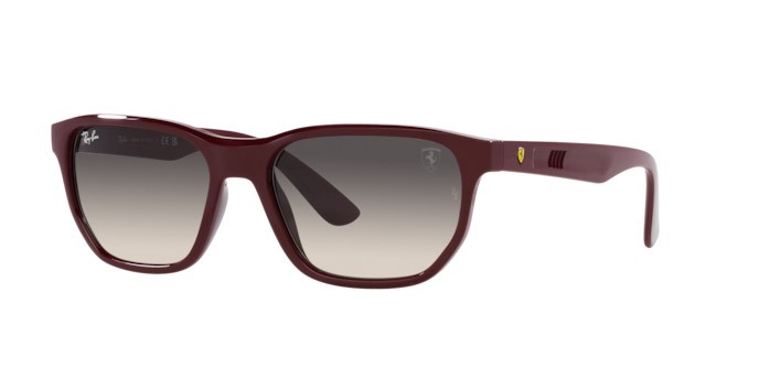 Sonnenbrillen Ray-Ban Scuderia Ferrari RB 4404M (F68511) farbe rosso scuro form unregelmäßig gläser grigio