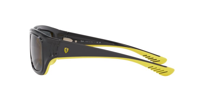 Sunglasses Ray-Ban Scuderia Ferrari RB 4405M (F62487) color grigio su giallo shape square lenses grigio scuro
