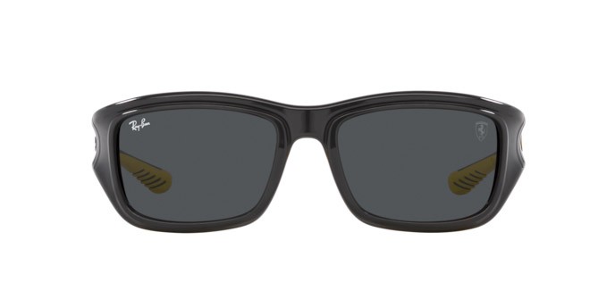 Sunglasses Ray-Ban Scuderia Ferrari RB 4405M (F62487) color grigio su giallo shape square lenses grigio scuro