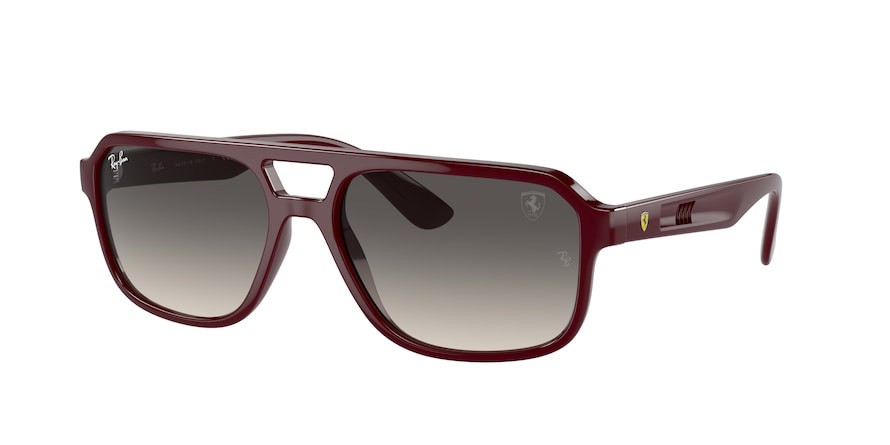 Sonnenbrillen Ray-Ban Scuderia Ferrari RB 4414M (F68511) farbe rosso scuro form unregelmäßig gläser grigio