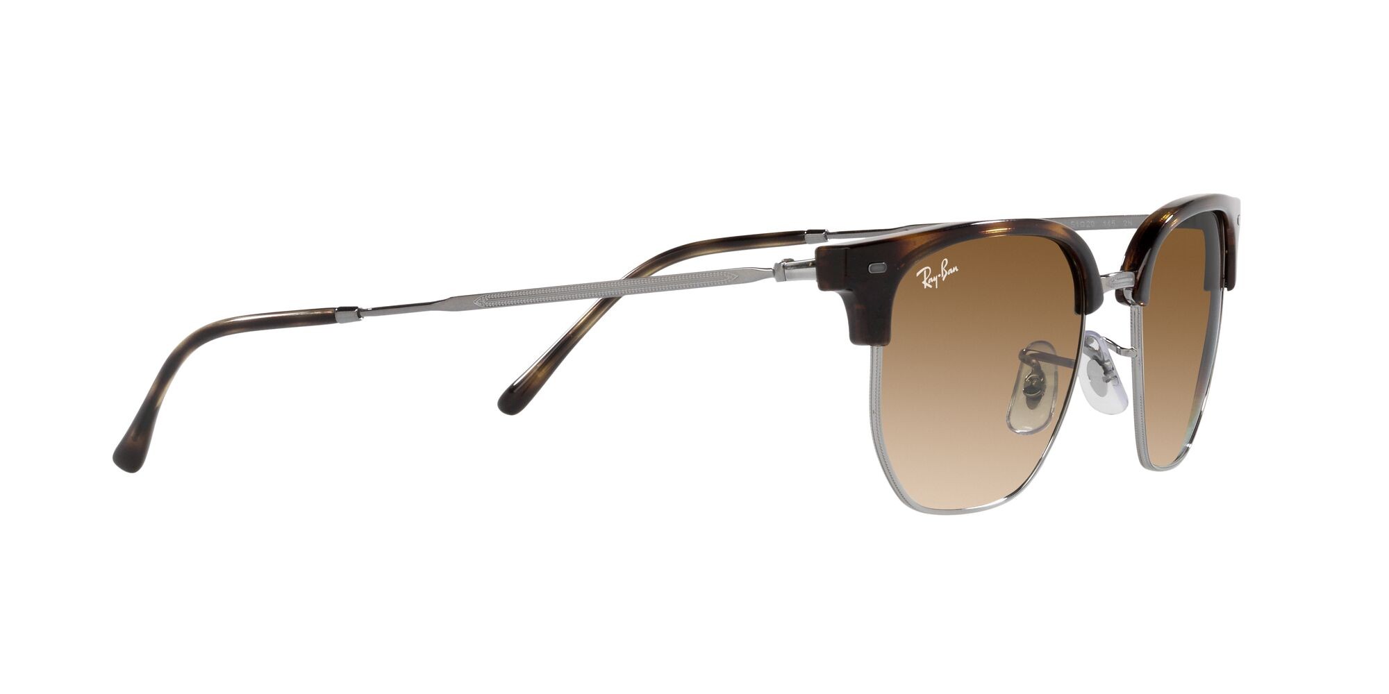 Sunglasses Ray-Ban New Clubmaster RB 4416 (710/51) color havana shape irregular lenses marrone sfumato