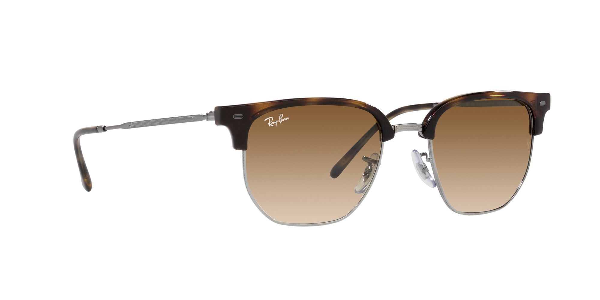 Sunglasses Ray-Ban New Clubmaster RB 4416 (710/51) color havana shape irregular lenses marrone sfumato