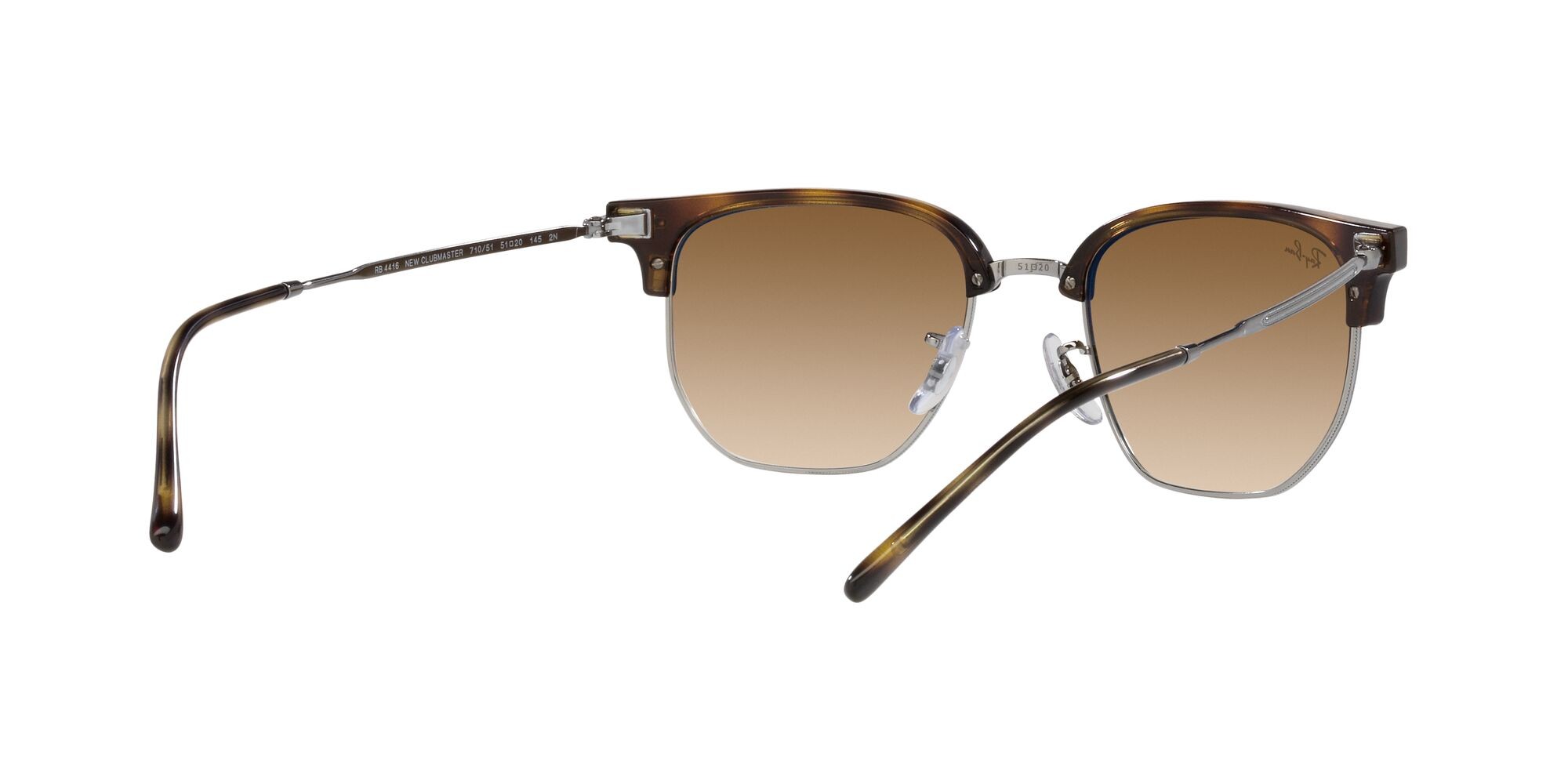 Sunglasses Ray-Ban New Clubmaster RB 4416 (710/51) color havana shape irregular lenses marrone sfumato