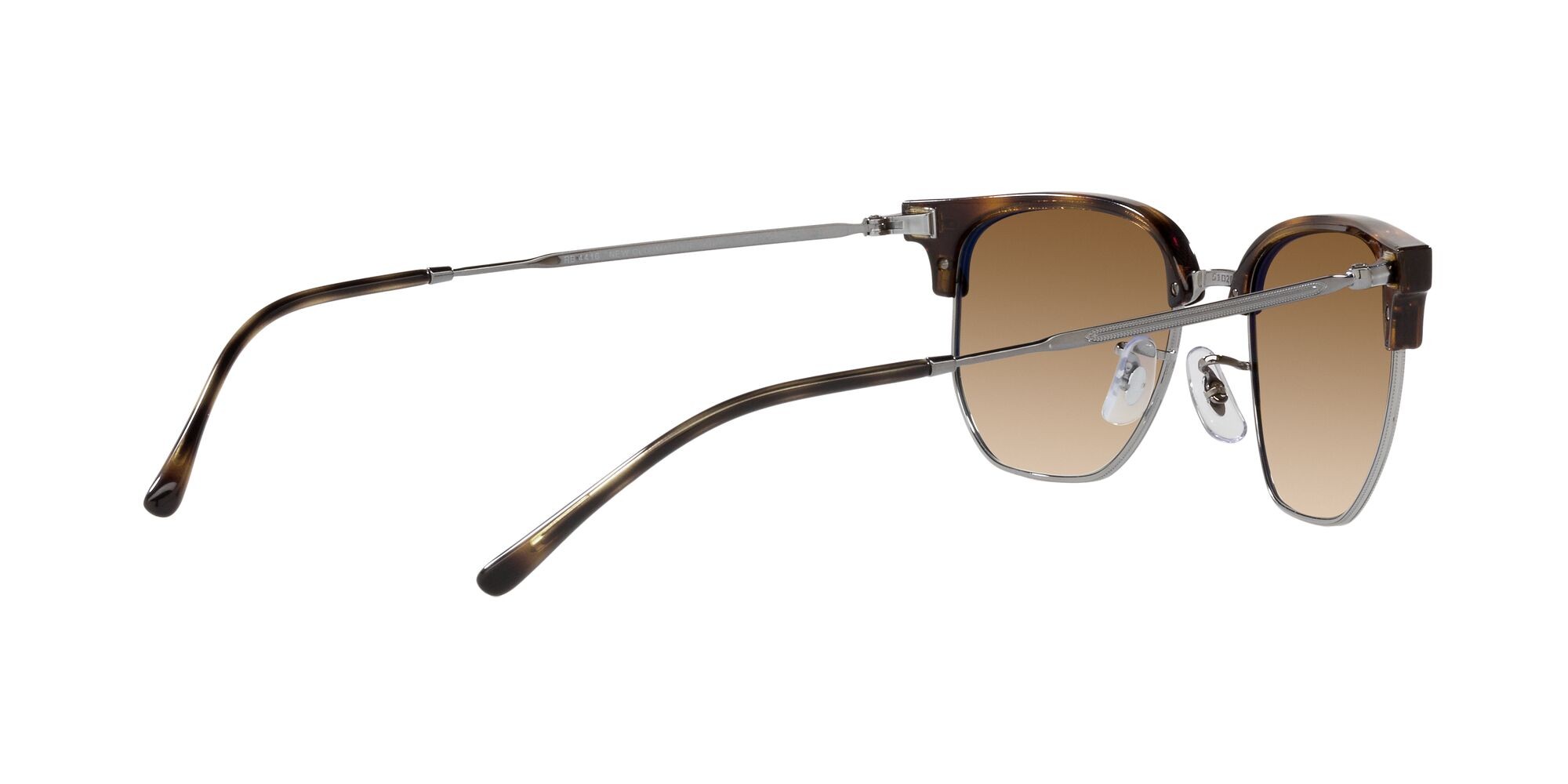 Sunglasses Ray-Ban New Clubmaster RB 4416 (710/51) color havana shape irregular lenses marrone sfumato