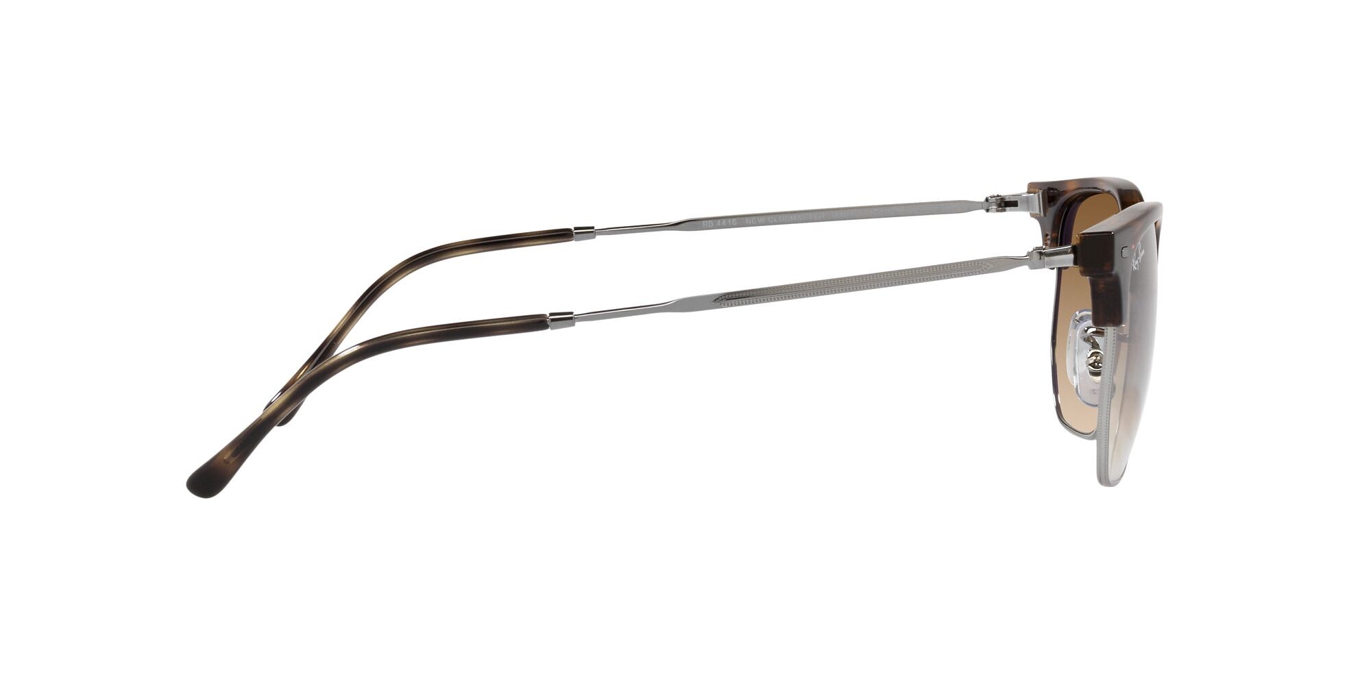 Sunglasses Ray-Ban New Clubmaster RB 4416 (710/51) color havana shape irregular lenses marrone sfumato