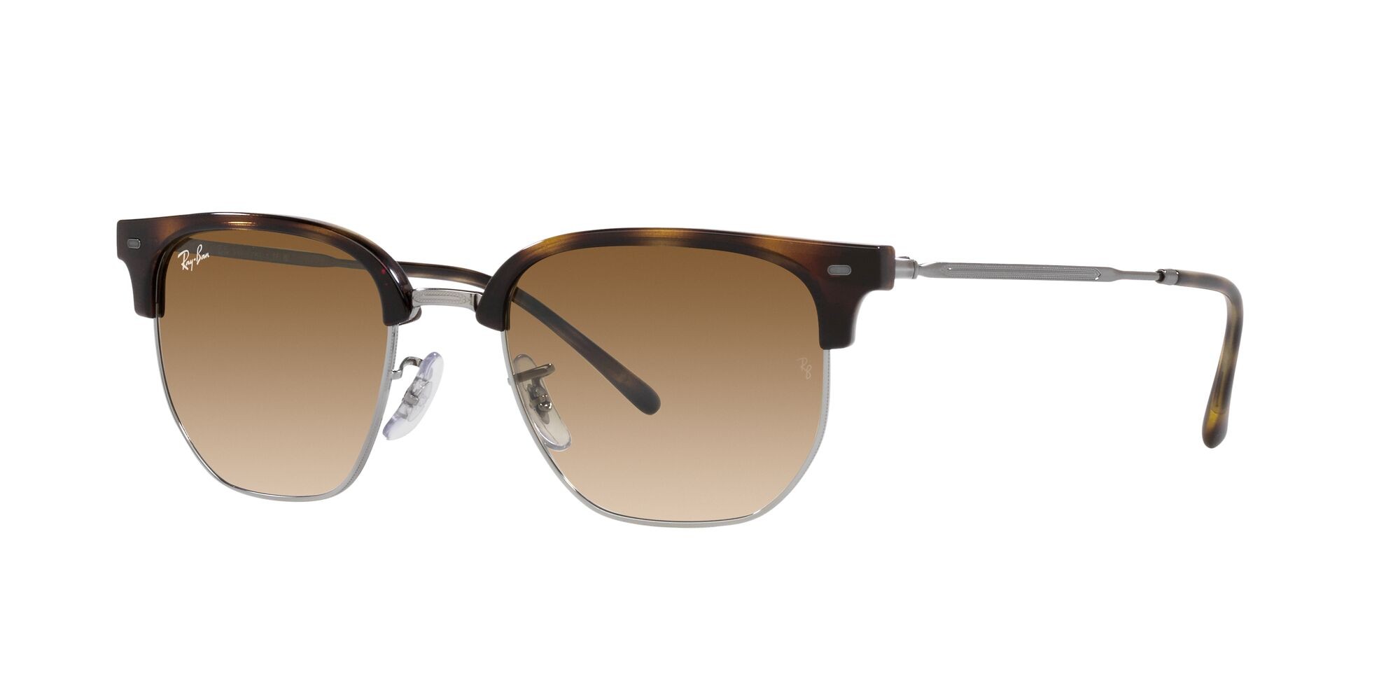 Sunglasses Ray-Ban New Clubmaster RB 4416 (710/51) color havana shape irregular lenses marrone sfumato