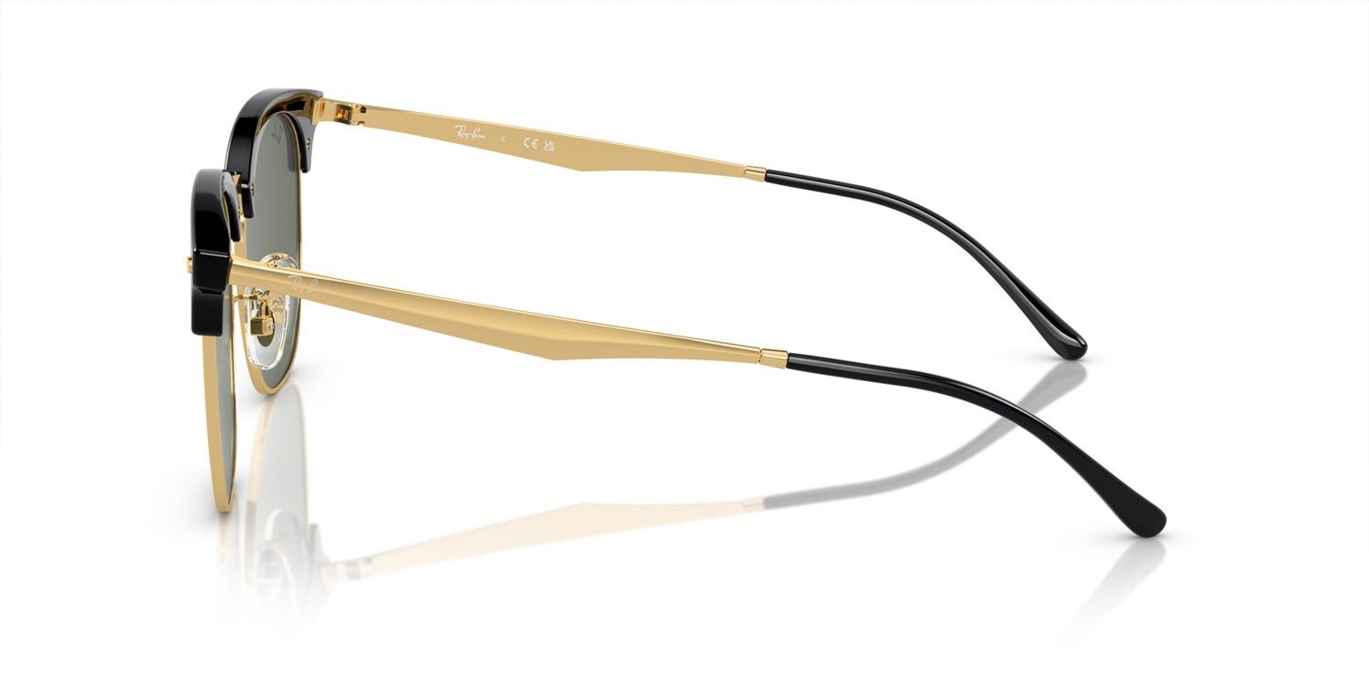 Sonnenbrillen Ray-Ban RB 4418D (601/31) farbe nero su oro form quadratisch gläser verde scuro
