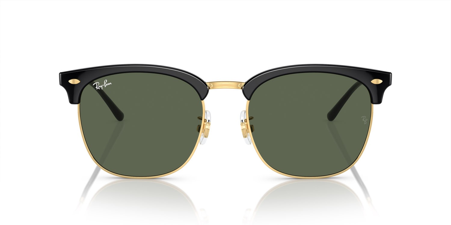 Sonnenbrillen Ray-Ban RB 4418D (601/31) farbe nero su oro form quadratisch gläser verde scuro