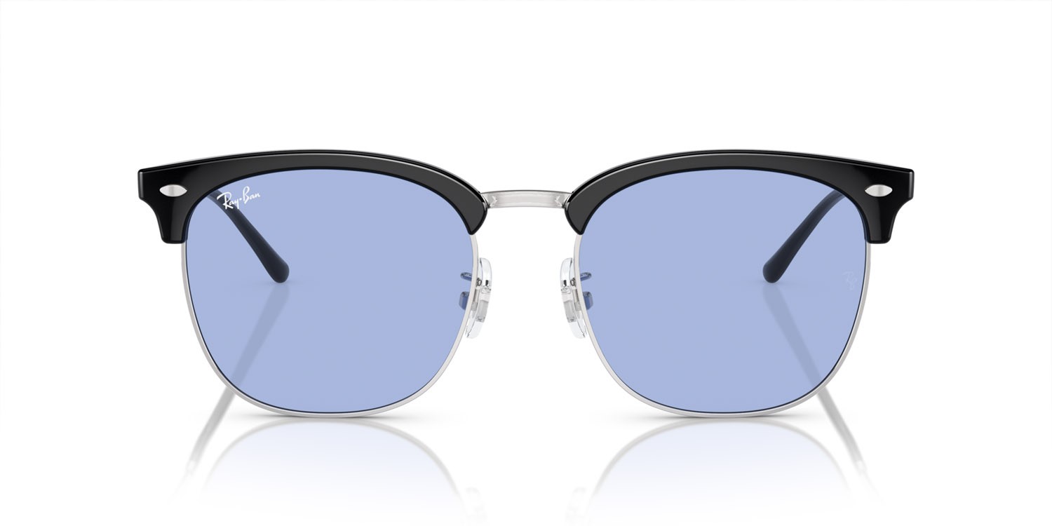 Sonnenbrillen Ray-Ban RB 4418D (667080) farbe nero su argento form quadratisch gläser blu