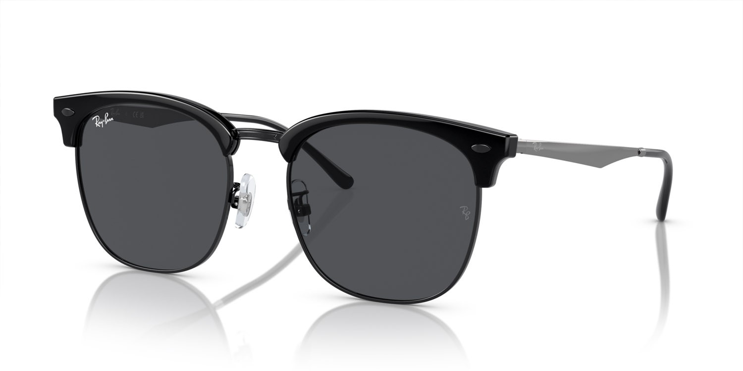 Sonnenbrillen Ray-Ban RB 4418D (673487) farbe nero su nero form quadratisch gläser grigio scuro