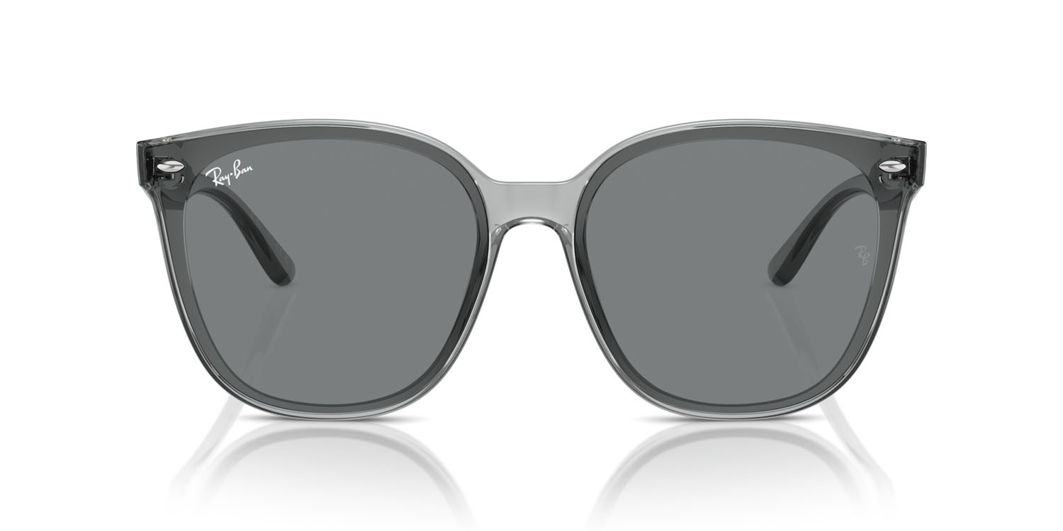 Sonnenbrillen Ray-Ban RB 4423D (645087) farbe grigio trasparente form quadratisch gläser marrone scuro