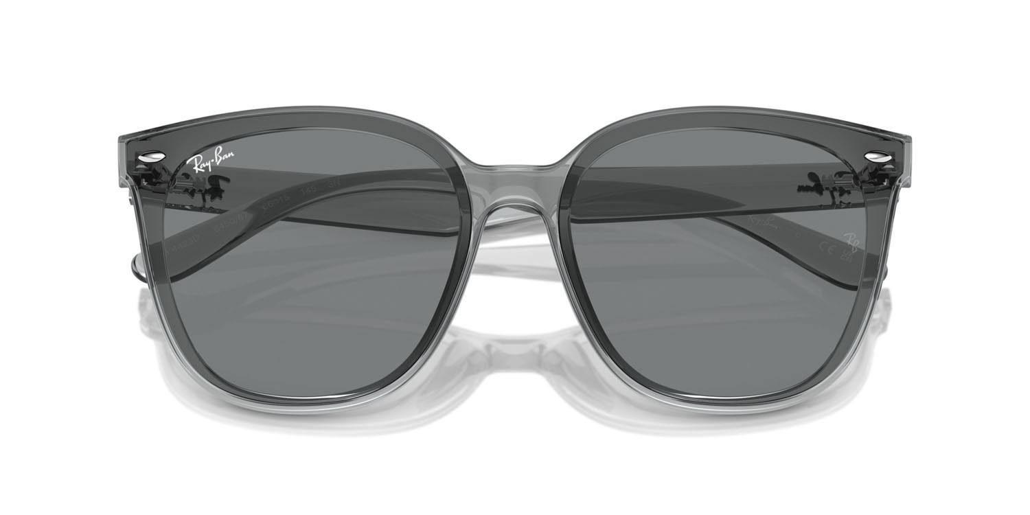 Sonnenbrillen Ray-Ban RB 4423D (645087) farbe grigio trasparente form quadratisch gläser marrone scuro