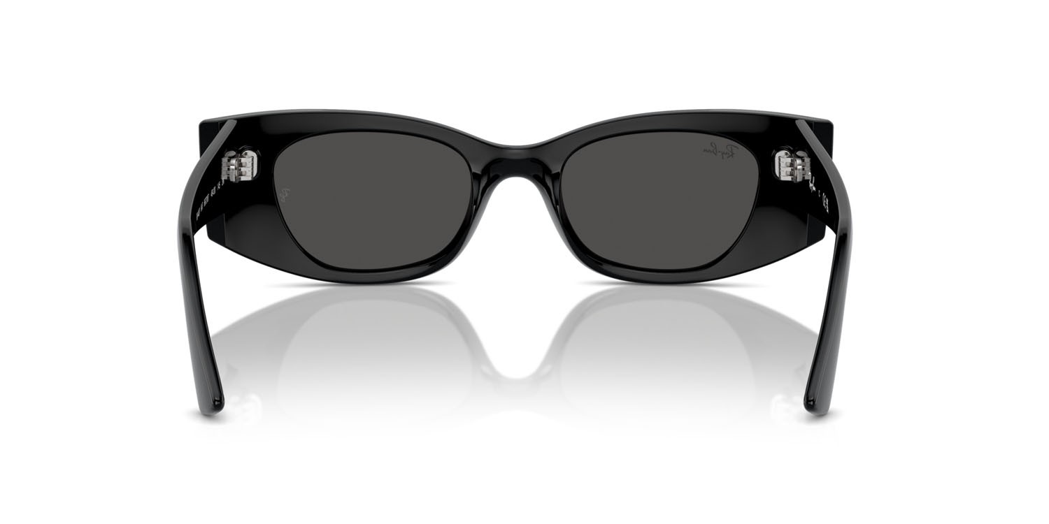 Sunglasses Ray-Ban Kat RB 4427 (667787) color nero shape irregular lenses grigio scuro