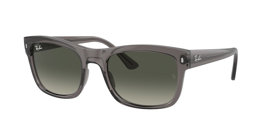 Sonnenbrillen Ray-Ban RB 4428 (667571) farbe grigio scuro opalino form quadratisch gläser grigio