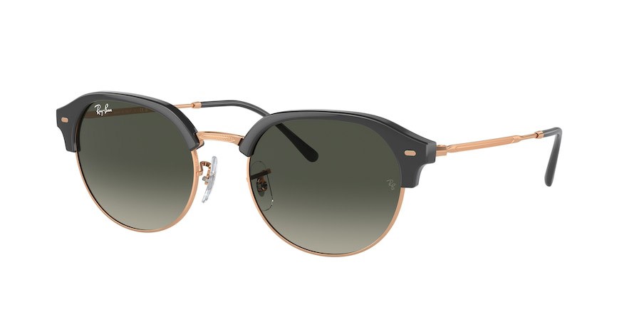 Sonnenbrillen Ray-Ban RB 4429 (672071) farbe dark grey on rose gold form unregelmäßig gläser grigio