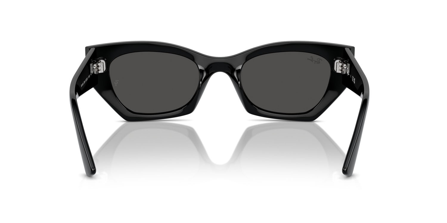 Occhiali da sole Ray-Ban Zena RB 4430 (667787) colore nero forma irregolare lenti grigio scuro