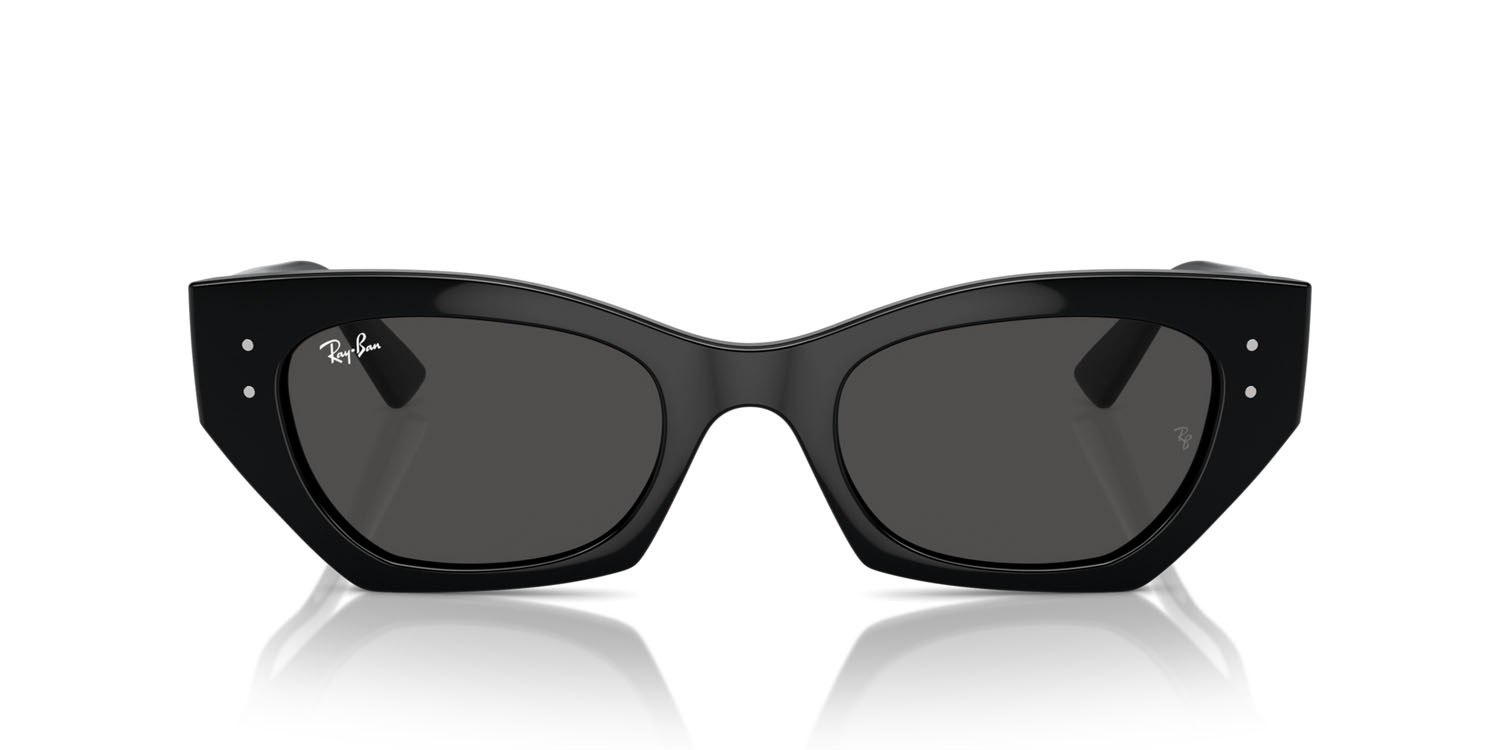 Occhiali da sole Ray-Ban Zena RB 4430 (667787) colore nero forma irregolare lenti grigio scuro