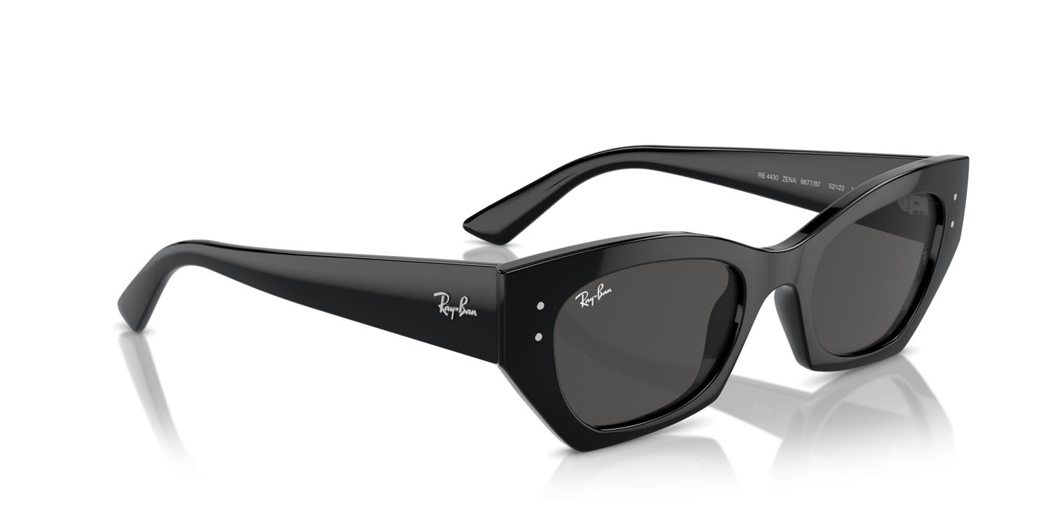 Occhiali da sole Ray-Ban Zena RB 4430 (667787) colore nero forma irregolare lenti grigio scuro