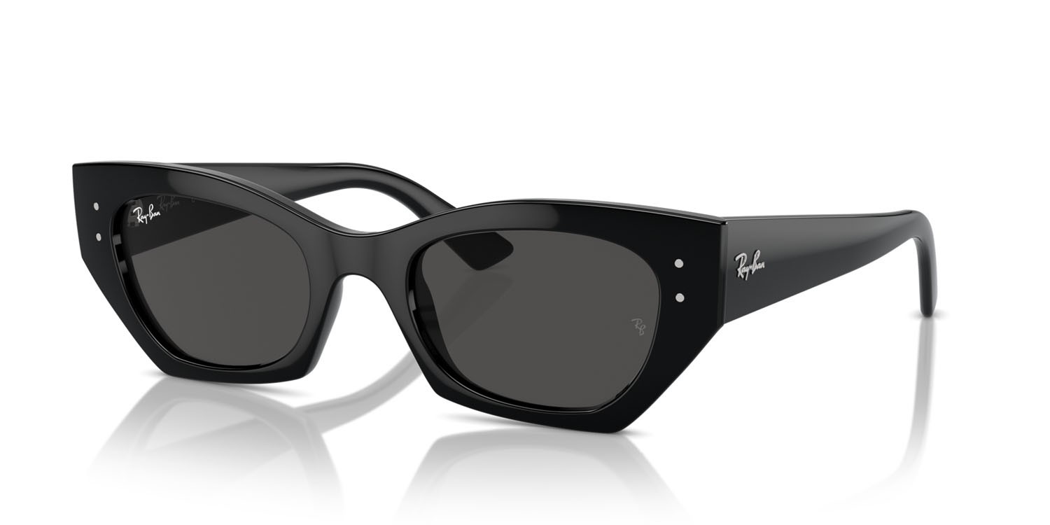 Occhiali da sole Ray-Ban Zena RB 4430 (667787) colore nero forma irregolare lenti grigio scuro