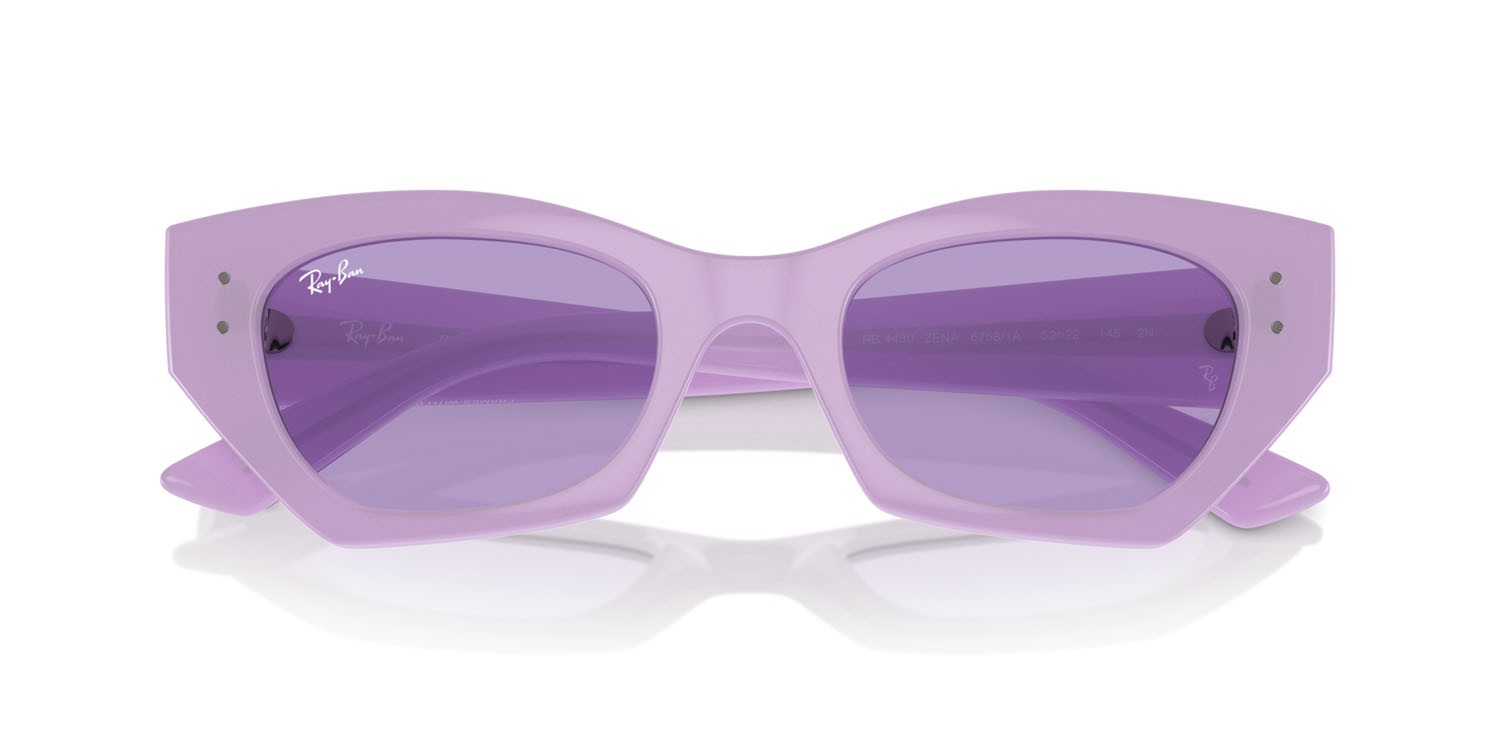 Occhiali da sole Ray-Ban Zena RB 4430 (67581A) colore lilla forma irregolare lenti viola