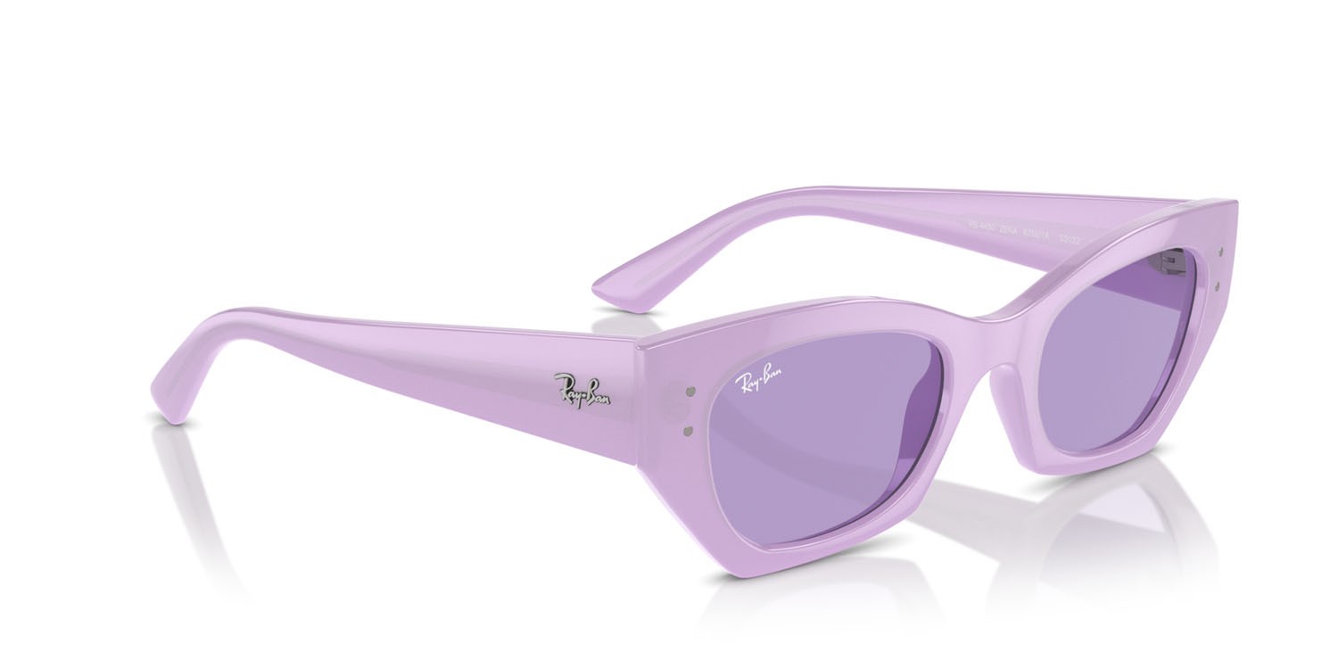 Occhiali da sole Ray-Ban Zena RB 4430 (67581A) colore lilla forma irregolare lenti viola