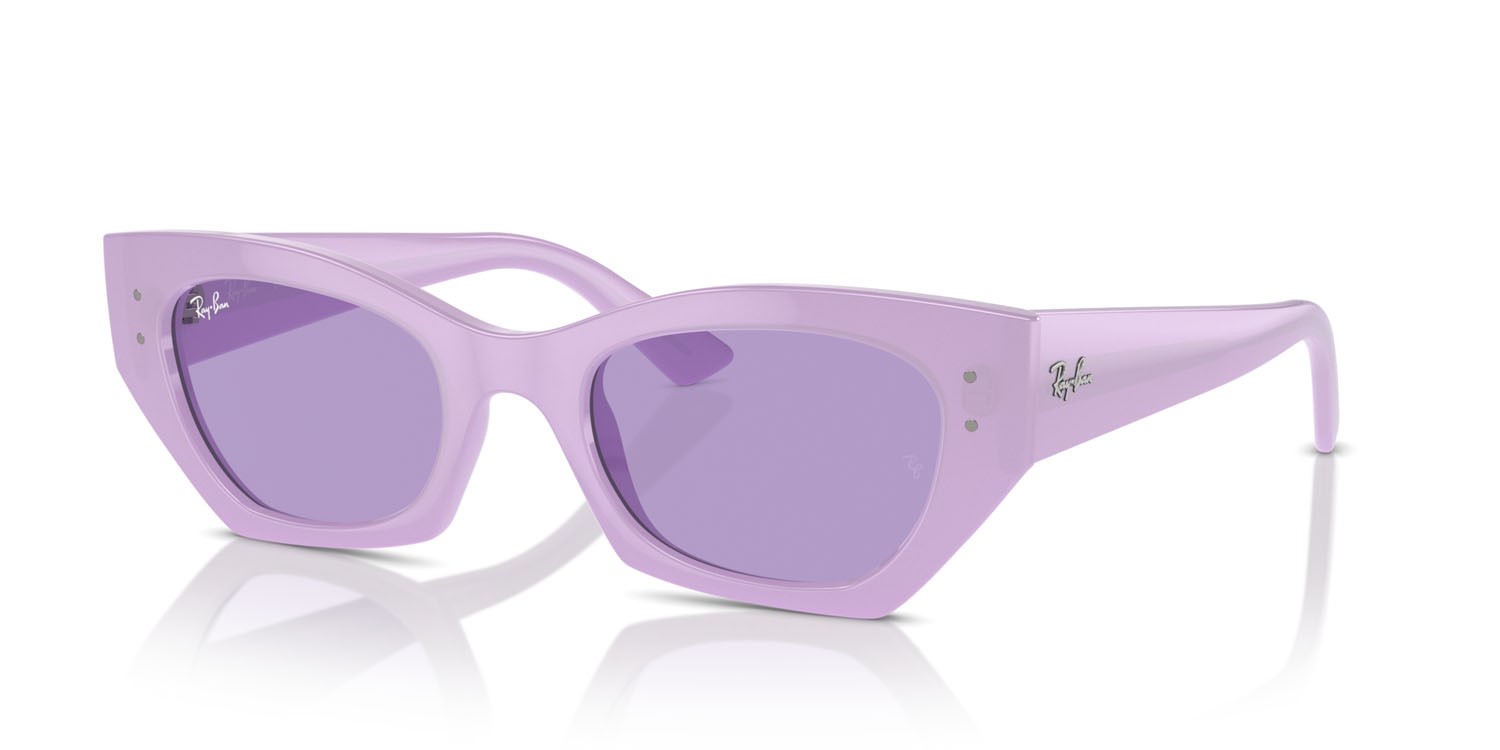 Occhiali da sole Ray-Ban Zena RB 4430 (67581A) colore lilla forma irregolare lenti viola