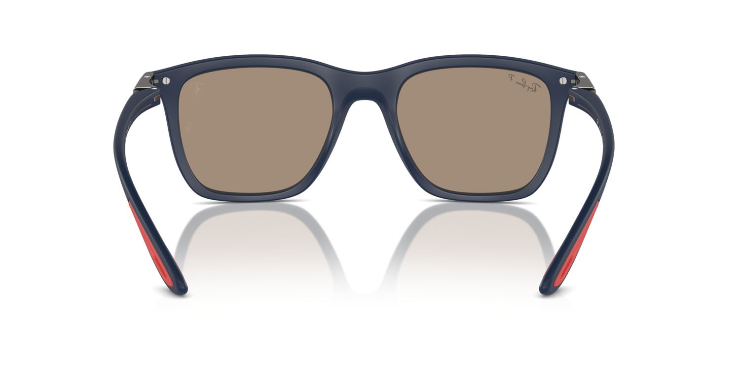 Sonnenbrillen Ray-Ban Scuderia Ferrari RB 4433M (F698H0) farbe blu form quadratisch gläser grigio