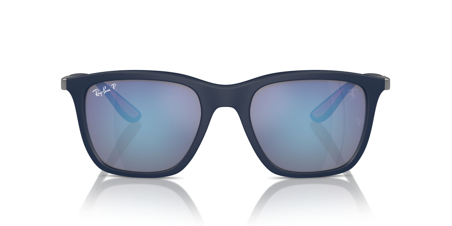 Sonnenbrillen Ray-Ban Scuderia Ferrari RB 4433M (F698H0) farbe blu form quadratisch gläser grigio