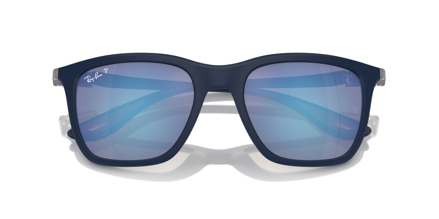 Sonnenbrillen Ray-Ban Scuderia Ferrari RB 4433M (F698H0) farbe blu form quadratisch gläser grigio