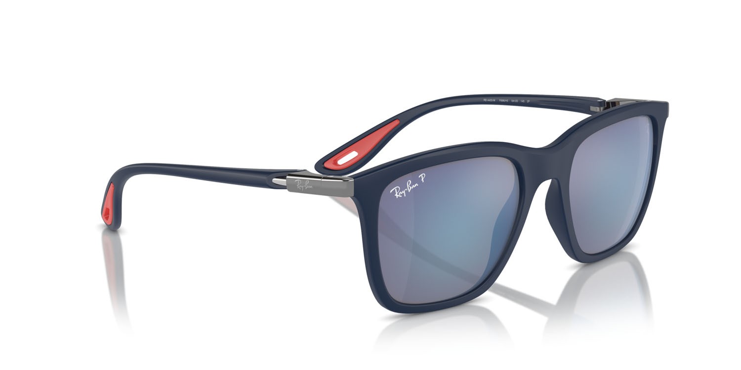 Sonnenbrillen Ray-Ban Scuderia Ferrari RB 4433M (F698H0) farbe blu form quadratisch gläser grigio