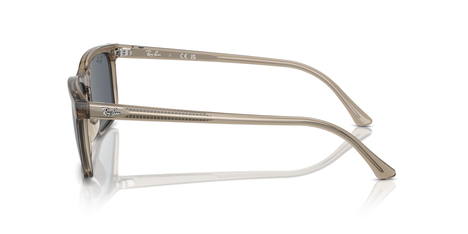 Sonnenbrillen Ray-Ban RB 4435 (6765R5) farbe marrone trasparente form rechteckig gläser blu