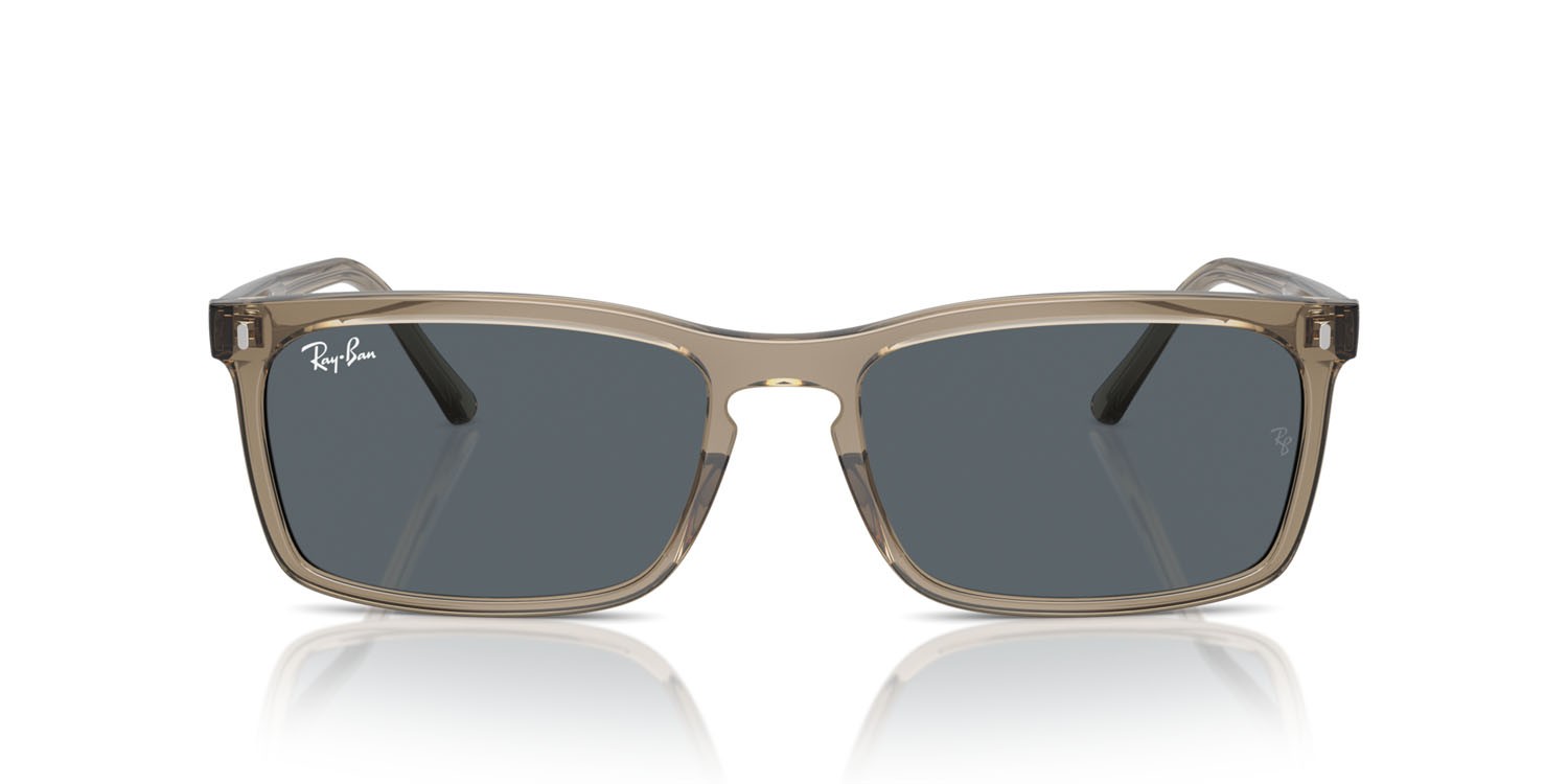 Sonnenbrillen Ray-Ban RB 4435 (6765R5) farbe marrone trasparente form rechteckig gläser blu