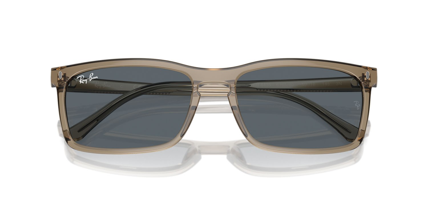 Sonnenbrillen Ray-Ban RB 4435 (6765R5) farbe marrone trasparente form rechteckig gläser blu