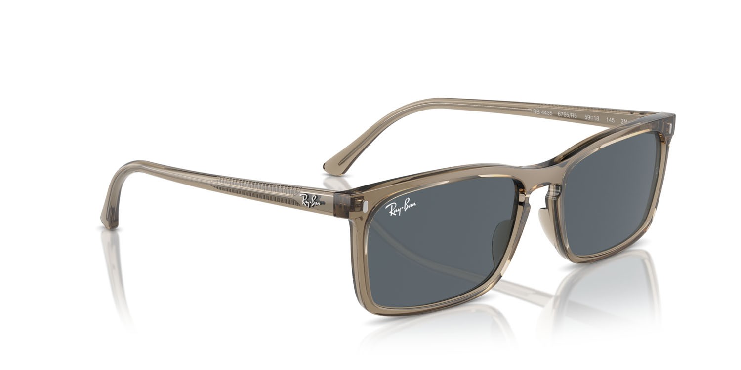 Sonnenbrillen Ray-Ban RB 4435 (6765R5) farbe marrone trasparente form rechteckig gläser blu