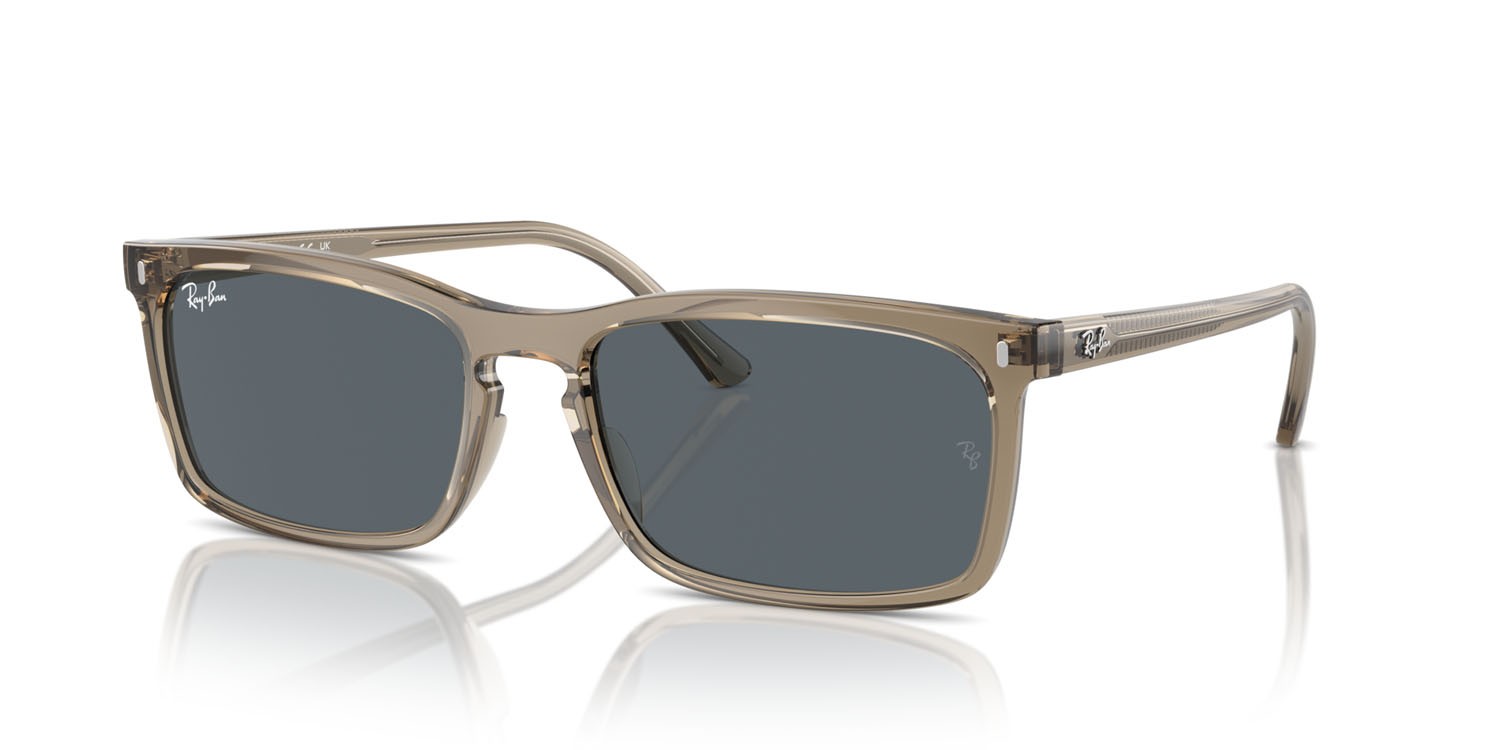 Sonnenbrillen Ray-Ban RB 4435 (6765R5) farbe marrone trasparente form rechteckig gläser blu