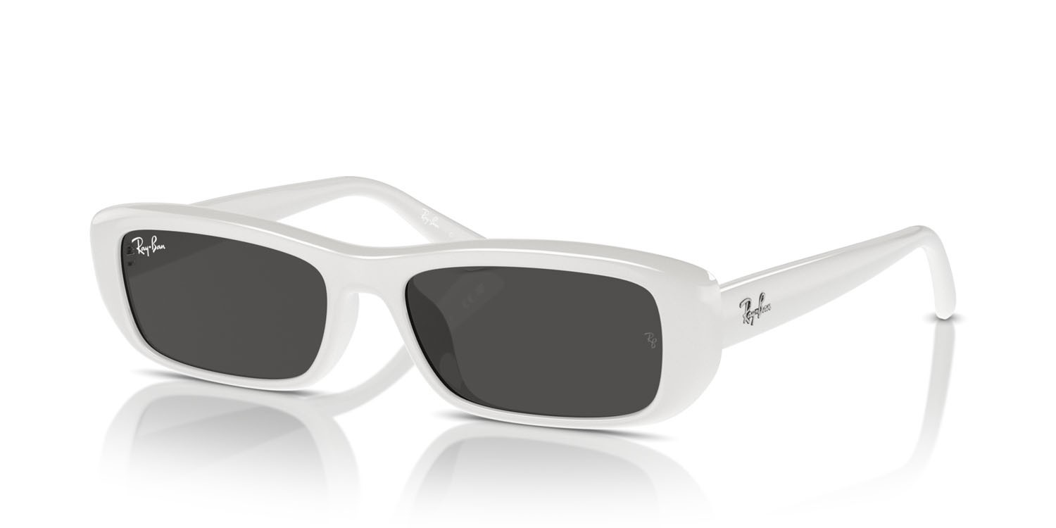 Sonnenbrillen Ray-Ban RB 4436D (677287) farbe bianco form quadratisch gläser grigio scuro