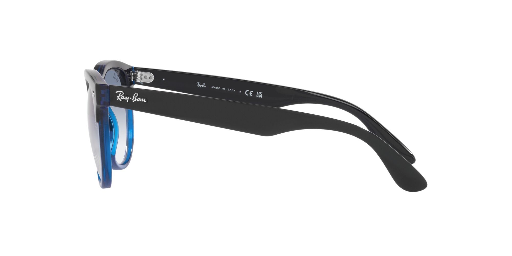 Sonnenbrillen Ray-Ban Iris RB 4471 (663219) farbe black on transparent blue form pantos gläser sfumato azzurro
