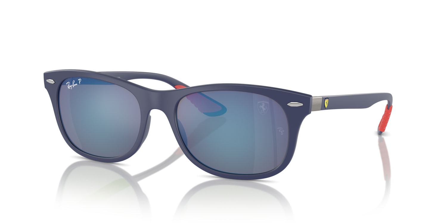 Sonnenbrillen Ray-Ban Scuderia Ferrari RB 4607M (F604H0) farbe blu form quadratisch gläser grey & blue