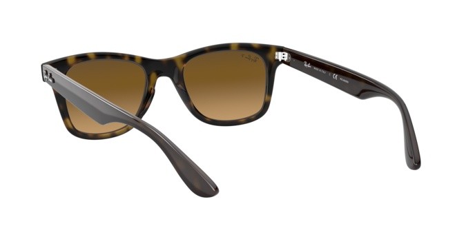 Sonnenbrillen Ray-Ban RB 4640 (710/M2) farbe shiny havana form quadratisch gläser gradient brown polar