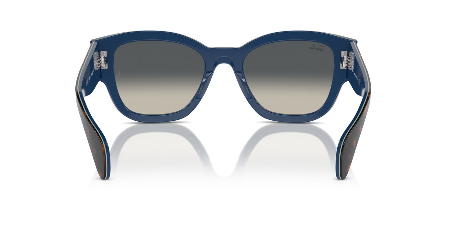 Sonnenbrillen Ray-Ban Jorge RB 7681S (140171) farbe havana grey on blue form quadratisch gläser grigio