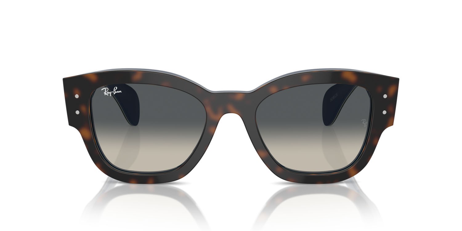 Sonnenbrillen Ray-Ban Jorge RB 7681S (140171) farbe havana grey on blue form quadratisch gläser grigio