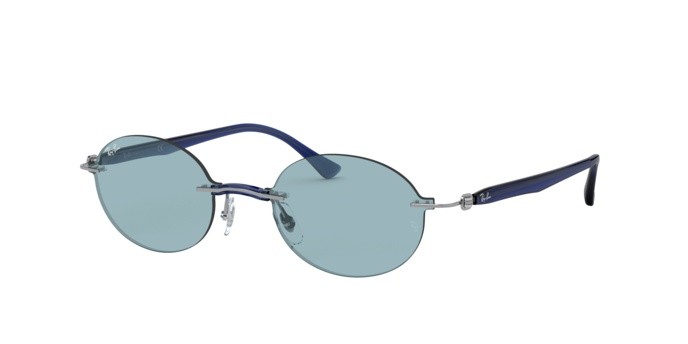 Sonnenbrillen Ray-Ban RB 8060 (004/80) farbe gunmetal form oval gläser blue