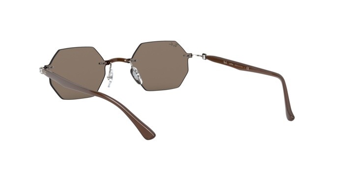 Sonnenbrillen Ray-Ban RB 8061 (159/5A) farbe grey form oval gläser light brown mirror gold