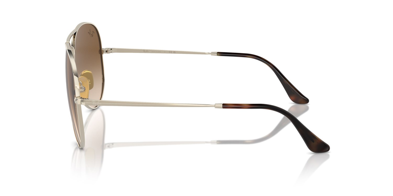 Occhiali da sole Ray-Ban Aviator Titanium RB 8089 (926551) colore oro forma aviator lenti clear & brown