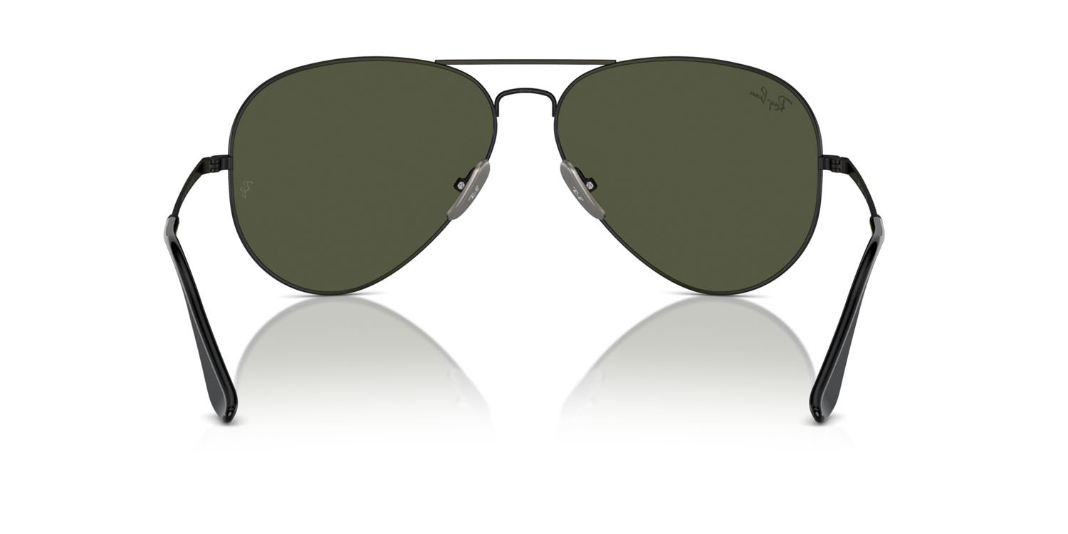 Sonnenbrillen Ray-Ban Aviator Titanium RB 8089 (926731) farbe nero form aviator gläser verde
