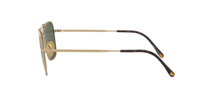 Occhiali da sole Ray-Ban Caravan Titanium RB 8136 (913658) colore brusched demi gloss white gold forma quadrato lenti green